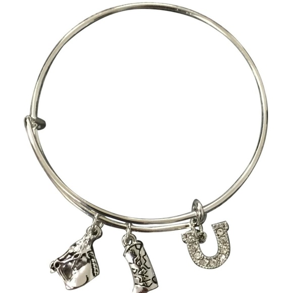 Equestrian Charm Bracelet, Horse Lovers Jewelry - Picture 3 of 3